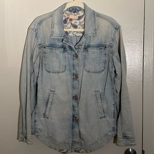Anthropologie Light Wash Denim Over-shirt